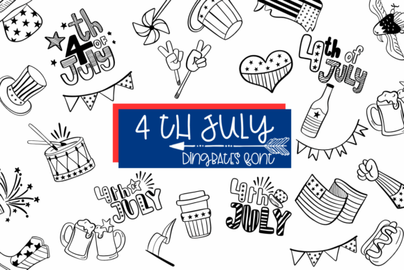 Adding a Hand-Drawn Touch with 4th July Font