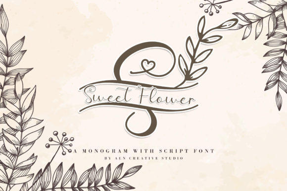 Adding a Touch of Romance with the Sweet Flower Monogram Font