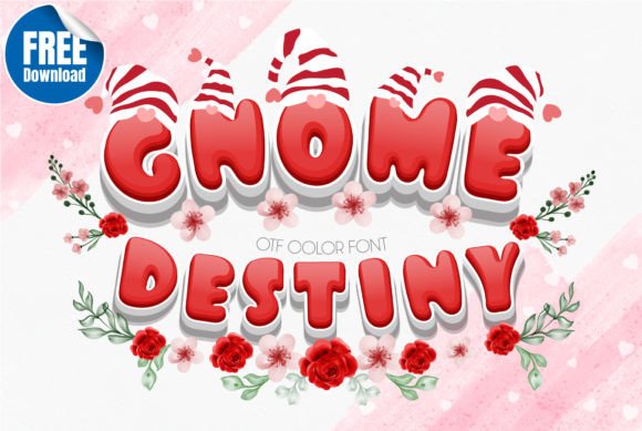 Gnome Destiny: A Whimsical Color Font for Playful Designs