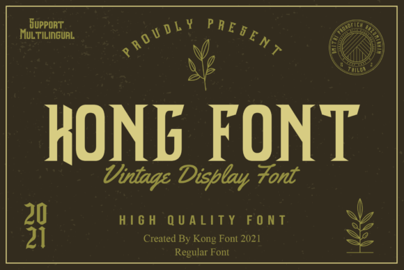 Kong Font: The Bold Vintage Typeface for Impactful Designs
