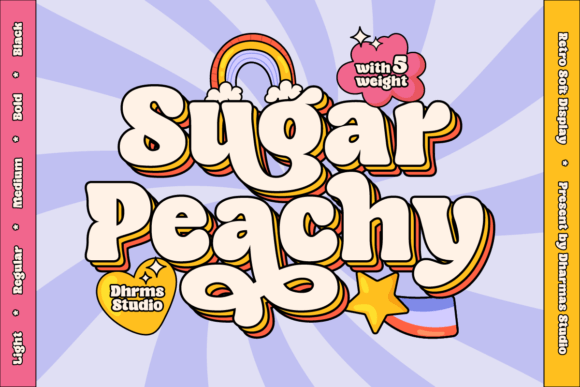 Sugar Peachy: A Groovy Typeface for Modern Creators